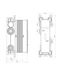 OMNIRES - těleso pro termostatická baterie pro skrytou instalaci 3-vývody BOXTE3F