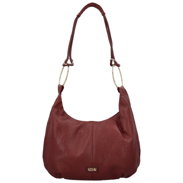 Módní dámská koženková kabelka na rameno Coveri Larbi, vínová