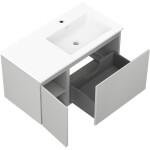 MEXEN/S - Orio koupelnová skříňka 90 cm s umyvadlem Otis pravá, 1S, 1D, šedá mat/bílá mat 91A13-09047-3-BBFF62-W18P01