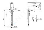 HANSA - Electra Termostatická elektronická umyvadlová baterie, bateriové napájení, Bluetooth, matná černá 9210221933