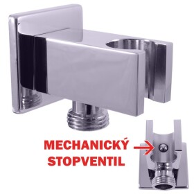 RAV Slezák - Držák sprchy s integrovaným STOP ventilem, Chrom MD0751 MD0751