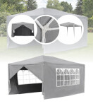 Zahradní altán, párty stan 3 x 4 m se stěnami a okny Šedá