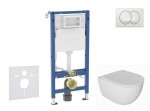 GEBERIT - Duofix Set předstěnové instalace, klozetu Oudee a sedátka softclose, tlačítko Delta, bílá SANI11CA3136B