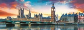 Trefl - Puzzle - Panoramatické puzzle Big ben a Westministerský palác, Londýn