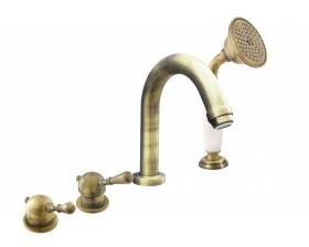 RAV Slezák - LABE - Vanová baterie 4-otvorová, Stará mosaz (Bronz), 1/2" L462.5PSM