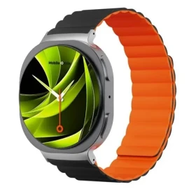 Mobile Origin Easy Strap Magnetic magnetický řemínek pro Samsung Galaxy Watch 8 černo-oranžová (MO-MGW8-BLK-ORG)