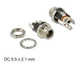 Delock Konektor DC 5.5 x 2.1 x 9.5 mm samice přepážka (89910-D)