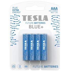 TESLA BLUE+ Zinc Carbon mikrotužková baterie AAA (R03) 4 ks / blister (1099137200)