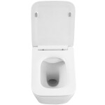 CERANO - WC závěsné Forte, Rimless - bezokrajové splachování + Slim/SoftClose sedátko - bílá lesklá - 51x36 CER-538747