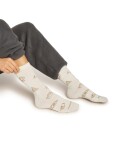Dámské městské merino ponožky ICEBREAKER Wmns Lifestyle_Ultralight Crew Camp Ess, Ecru Heather/Sand velikost: 38-40 (M)