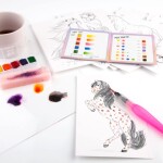 Top model Miss Melody, 3491206, Watercolour set, kreativní akvarelová sada, koně