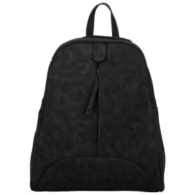 Trendy dámský koženkový kabelko-batoh Ticiana, černý