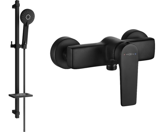 MEXEN - Lynx DQ40 sprchová baterie s příslušenstvím, černá 74594DQ40-70