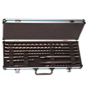 Makita D-42385 Sada vrtáků a sekáčů SDS-Plus v hliníkovém kufru / 10ks (D-42385)