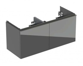GEBERIT - Acanto Umyvadlová skříňka, 118x54x48 cm, 4 zásuvky, sklo/lávová 503.007.JK.2