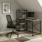 Kancelářská židle, houpací mechanismus, černá síťovina, KA-S3015 BK