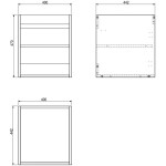 MEXEN - Box-A skříňka pro umyvadlo 40, černá mat 91AX1-0400-470-1-71