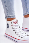 Dámské klasické vysoké tenisky Big Star T274026 Bílé 38