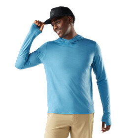 SMARTWOOL Mens Merino Sun Hoodie, Mineral Blue (vzorek) velikost: M