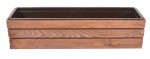ROJA Truhlík MODERN 61 cm - s plastovým květináčem, hnědá