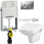 GEBERIT KOMBIFIXBasic vč. matného tlačítka DELTA 25 + WC CERSANIT CLEANON CARINA + SEDÁTKO 110.100.00.1 21MA CA1