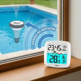 Bazénový teploměr s meteostanicí GB216 / Bazénový teploměr / bezdrátový přenos (GB216)