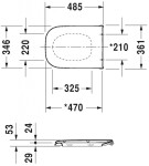 DURAVIT - D-Code WC sedátko se sklápěním SoftClose, alpská bílá 0060390000