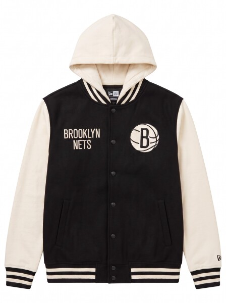 New Era Pánská bunda Brooklyn Nets NBA Letterman Hooded Velikost: XL