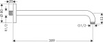 HANSGROHE - Aktiva Sprchové rameno 39 cm, matná černá 27413670