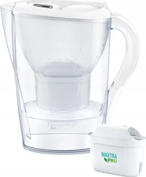 Brita Marella bílá + 1x filtr Maxtra Pro / Filtrační konvice / 2,4 l / 150 l filtrace (1052789)