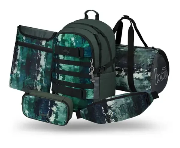 BAAGL SET 5 Skate Forest: batoh, penál, sportovní taška, ledvinka, obal na notebook (A-36548)