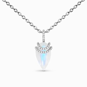Royal Fashion stříbrný náhrdelník GU-DR23099N-SILVER-MOONSTONE-TOPAZ