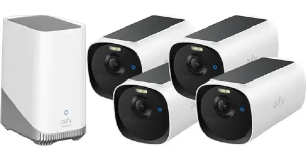 Anker eufy E40 bílá / HomeBase 3 + 4x IP kamera se solárním nabíjením / 135° / noční vidění / microSD / Wi-Fi / 2k (E8144329)