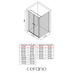 CERANO - Sprchový kout Antelo L - L/P - 6 mm - chrom, transparentní sklo - 76x30 - otočný CER-666796
