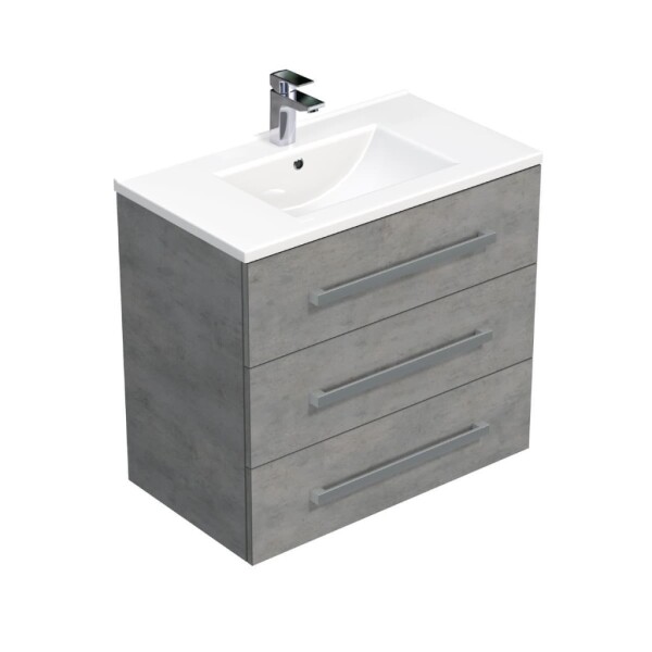 Koupelnová skříňka s umyvadlem SAT Cube Way 80x76,5x46 cm beton mat CUBE46803BEMOD CUBE46803BEMOD