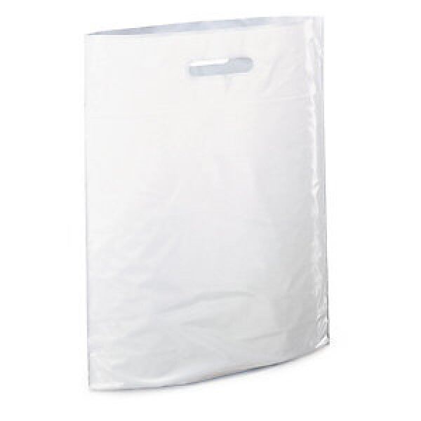200 x Igelitové tašky s úchyty, 350x450x80mm, bílá | RAJA®