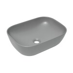 Umyvadlo na desku SAT Infinitio 45,5x32,5 cm šedá mat bez přepadu SATINF4532LGRM SATINF4532LGRM