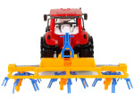 Mamido Traktor s třecím pohonem a se shrnovačem sena červený