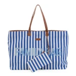 Childhome Cestovní taška Family Bag Canvas Electric Blue / Rozměry: 55 x 40 x 18 cm / Nosnost: 3 kg (CWFBSTBL)