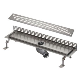 SANELA - Nerezové žlaby Sprchový žlab ke stěně, délka 95 cm, lesklá nerez SLKN 07D