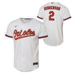 Nike Dětský dres Baltimore Orioles MLB Gunnar Henderson #2 Replica Bílá (YOUTH)