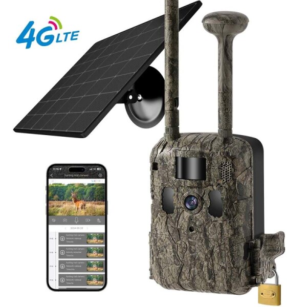 Kamerová 4G fotopast s 2K rozlišením, GPS lokalizací a solárním panelem - T6