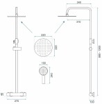 REA - Sprchový set s baterií 150mm s termostatem PAROT kartáčovaná zlatá REA-P2323