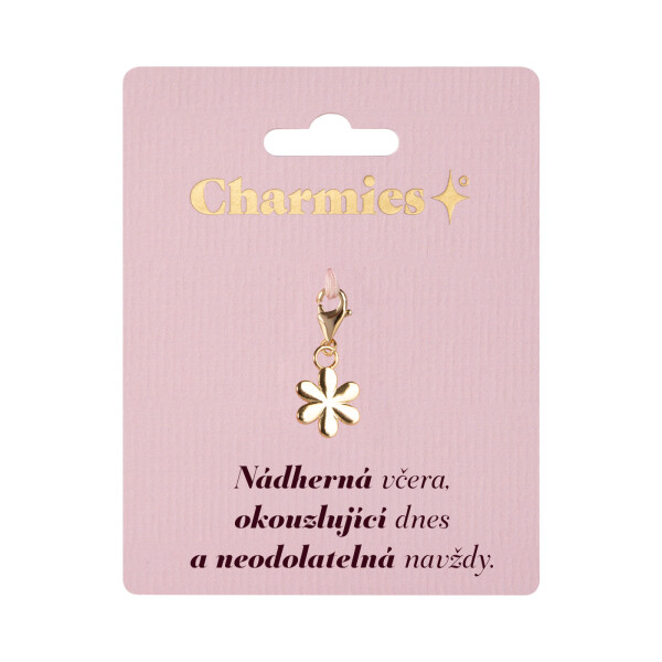 Zlatý přívěsek květiny - Nádherná - Albi