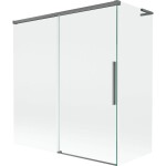 MEXEN/S - Rox L vanová zástěna 2-křídlová posuvná 150 + 70 x 150, transparent, grafit metal 8C9L-150-070-95-00