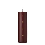 Ester & erik Adventní svíčka 20 cm – 44/2 Deep Wine, červená barva, vosk