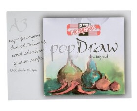 Koh-I-Noor Blok Pop Draw A3 180 g 30 listů bílý lepená vazba