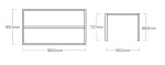 KETTLER Stolová kostra CUBIC 180x95 cm - antracit
