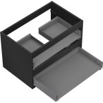 MEXEN - Box-A skříňka pro umyvadlo 70, 2 zásuvky, černá mat 91AX0-0700-470-2-71