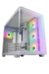 Fortron FSP M580-WA bílá / Skříň / Midi Tower / ATX bez zdroje / 4x ARGB / průhledná bočnice (POC0000255)